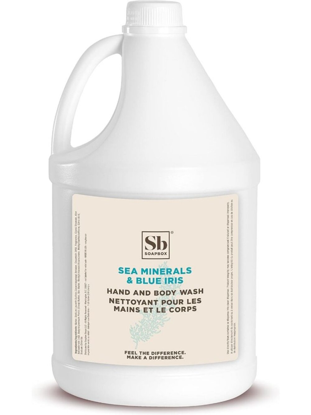 Sea Minerals & Blue Iris Body Wash Refill - 1 Gallon Bulk Soap for Soft Skin